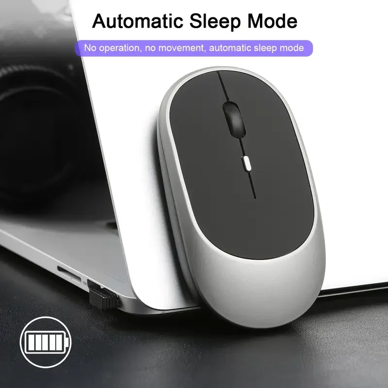 Wireless Mouse Rechargeable Gamer Mouse Dual Modes Bluetooth-compatible 2.4G USB Mute Mice For Laptop Pad Tablet Macbook Mouse