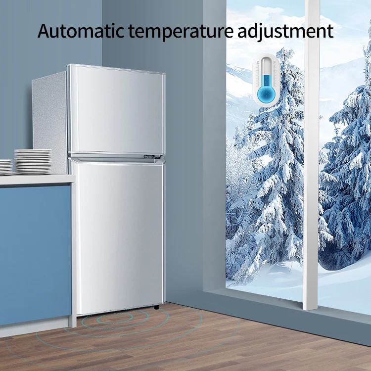 112L Hot Sales Double Doors Top Freezer American Fridge Commercial Home Refrigerator