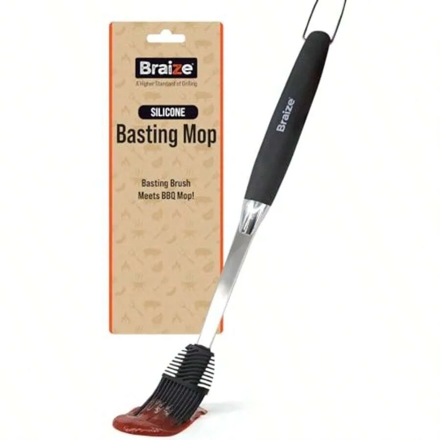 

Silicone BBQ Ba B For Grilling Heat-Resistant Oil Sauce Applicator Dishwasher- Cooking In Black Ideal For Barbecue Ing Roa