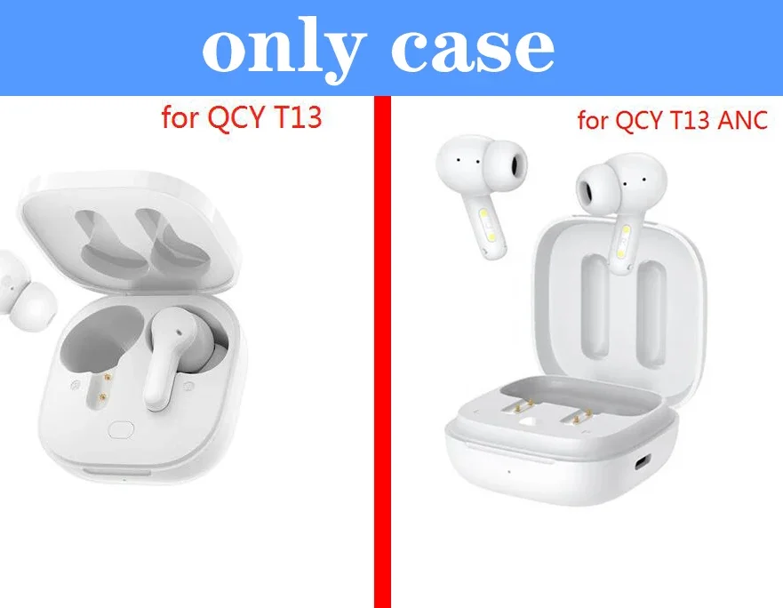 ل QCY T13 ANC حافظة مضحك الكرتون ديناصور/لطيف الباندا سيليكون واقية غطاء سماعة اكسسوارات صندوق ل QCY T13