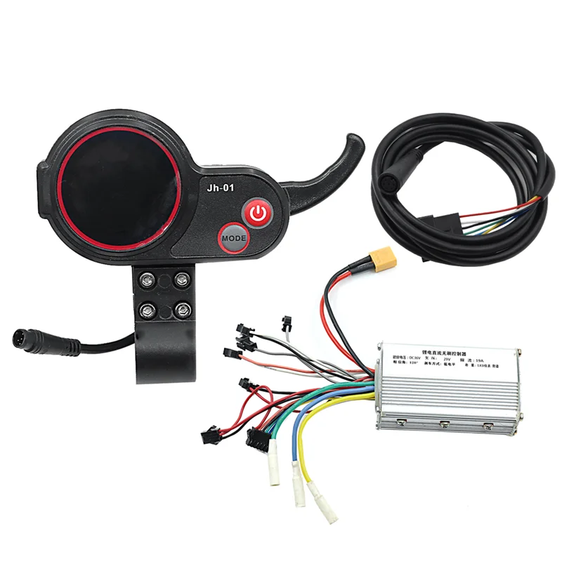 

JH-01 Meter Dashboard LCD Display 6PIN+36V 19A Brushless Controller Without Hall for Electric Scooter E Bike Accessories