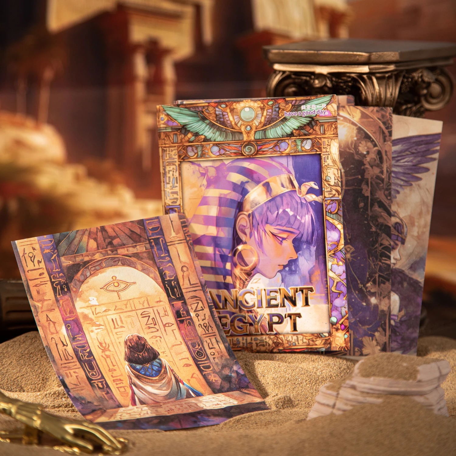 Ancient Egypt Series Vintage Baroque Character Pyramid Landscape Material Paper Creative DIY Junk Journal Collage Stationery