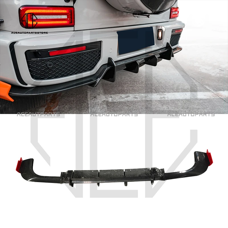 Body Kits Carbon Fiber Rear Bumper For Mercedes Benz G-Class W464 G900 G63 Rear Lip Splitters Rear Diffuser Spoiler