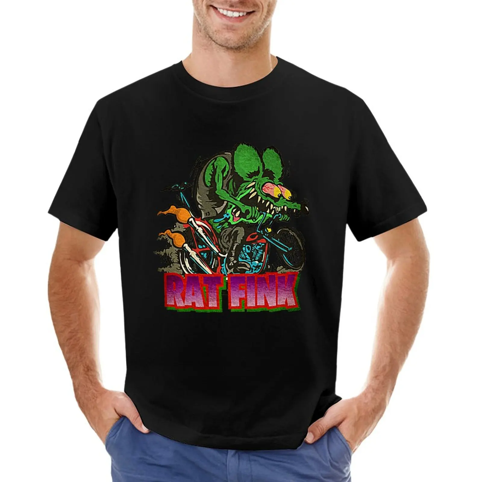 Classic Rat Fink T-Shirt vintage anime shirt customs slim fit t shirts for men