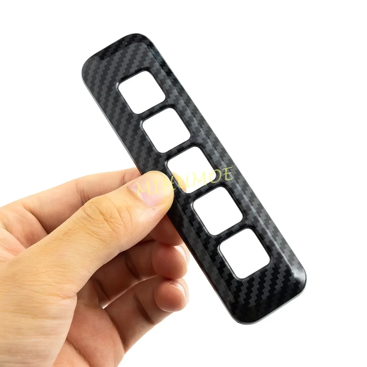 ل 2021-2024 فورد F-150 F150 ألياف الكربون B-عمود كلمة المرور لوحات المفاتيح قفل غطاء الزخارف #3