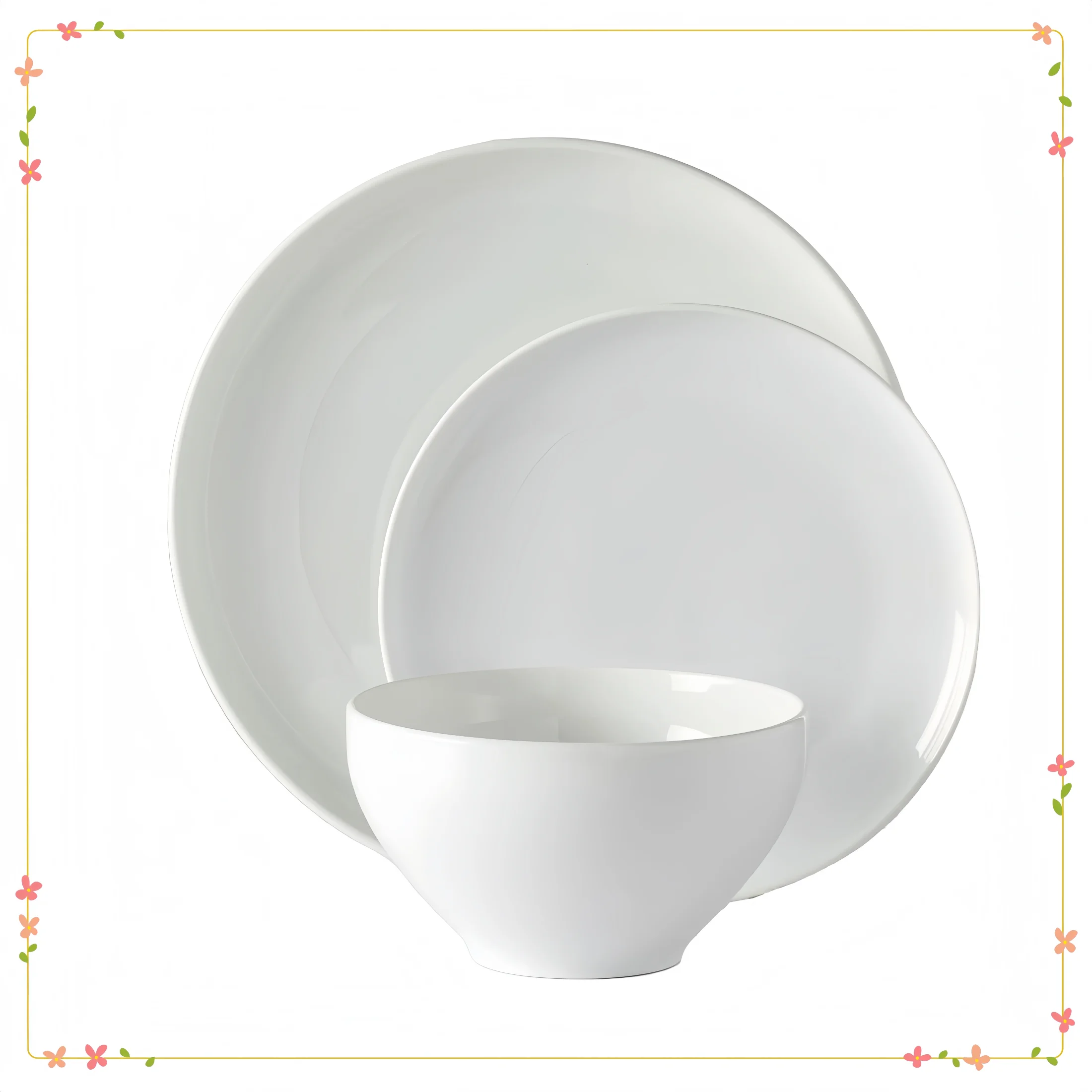 

12-Piece Porcelain Dinnerware Set. Dishwasher & Microwave Safe, Durable, Elegant. For Dining, Kitchen, Daily Use. Space Saving