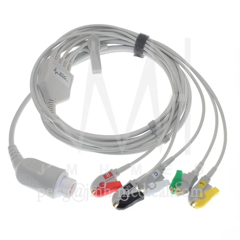 

12P ECG 5 Lead IEC Cable for Philips M2,M3,M4,MP20,MP30,MP50,MP60,V24E,IE33,M1001A,M1002A,M1165A,M1166A,M1167A Patient Monitor