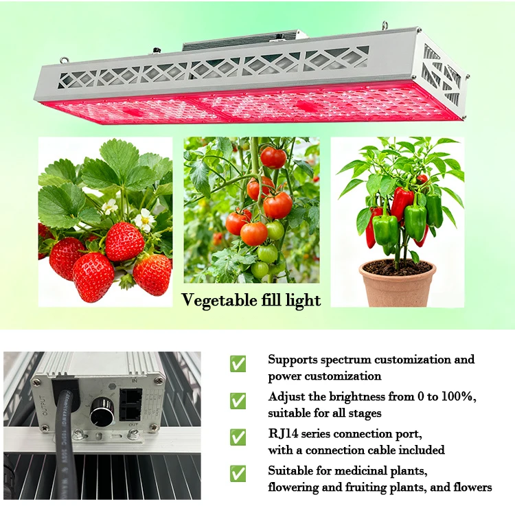 ضوء نباتي LED بعدسة 600 وات/300 وات، ضوء ملء الطماطم والفراولة