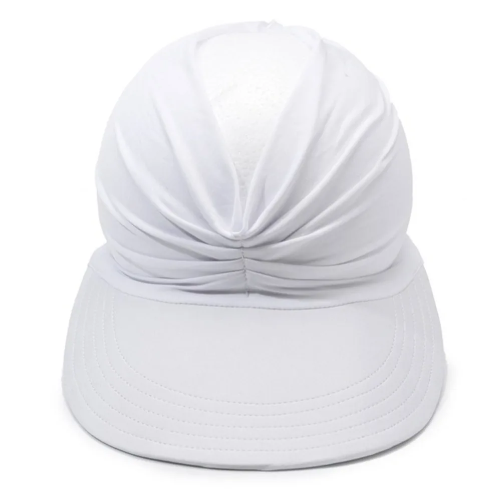Casual Anti-UV Empty Top Sun Hat Wide Brim Large Women Sun Protection Hats Quick-drying Hollow Top Beach Visor Cap Adult