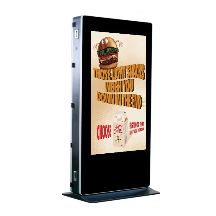 

43 Inch Ip65 Monitor HD Digital Signage Kiosk Outdoor Waterproof High Light Lcd Floor Standing Lcd Display Screen