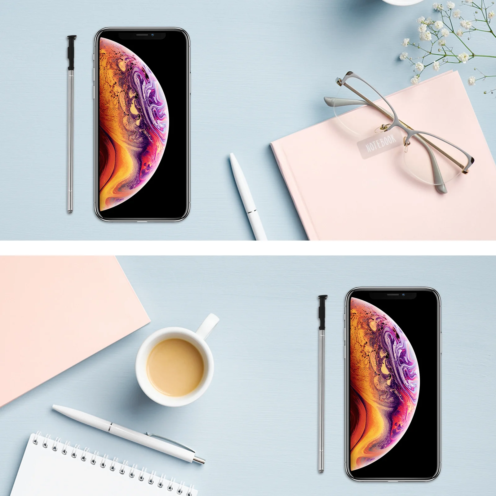 

2 шт. стилусы для рукописного ввода, легкие, для сенсорных экранов, с плавным скольжением, емкостные, для отпечатков пальцев