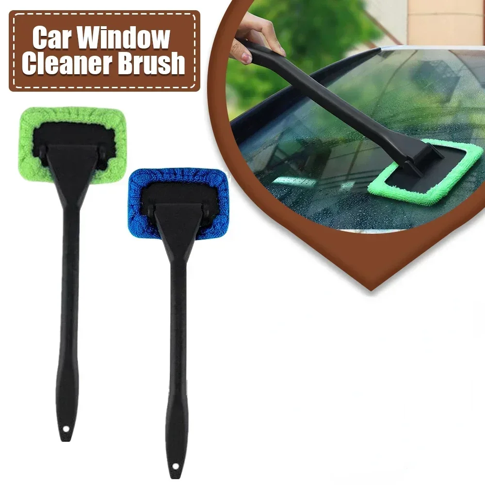 

Car Window Cleaner Brush Kit Windshield Cleaning Wash Tool Interior Auto Windshield Glass Wiper with Long Handle Car Accessories