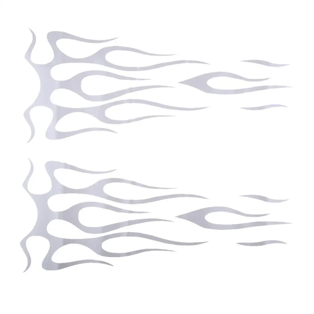 Motorcycle Flame Decal Kit Waterproof Reflective PVC Stickers for Tank Fender Motorcycle Accessories Custom Body Decorations