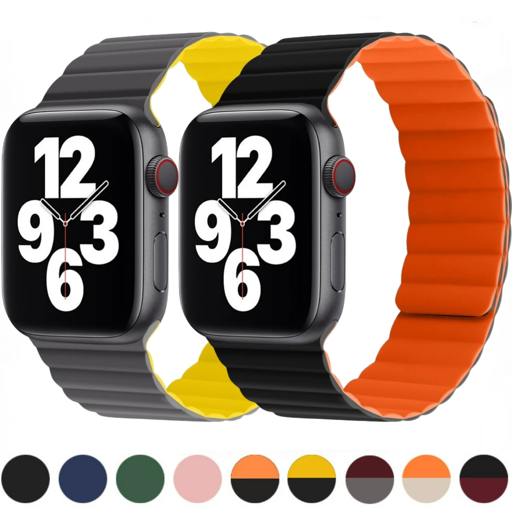 

Silicone Strap for Apple Watch Band 46mm 42mm 45mm 41mm 44mm 40mm 38mm 49mm Loop Belt iWatch Series Ultra 10 9 8 7 6 5 4 SE Band