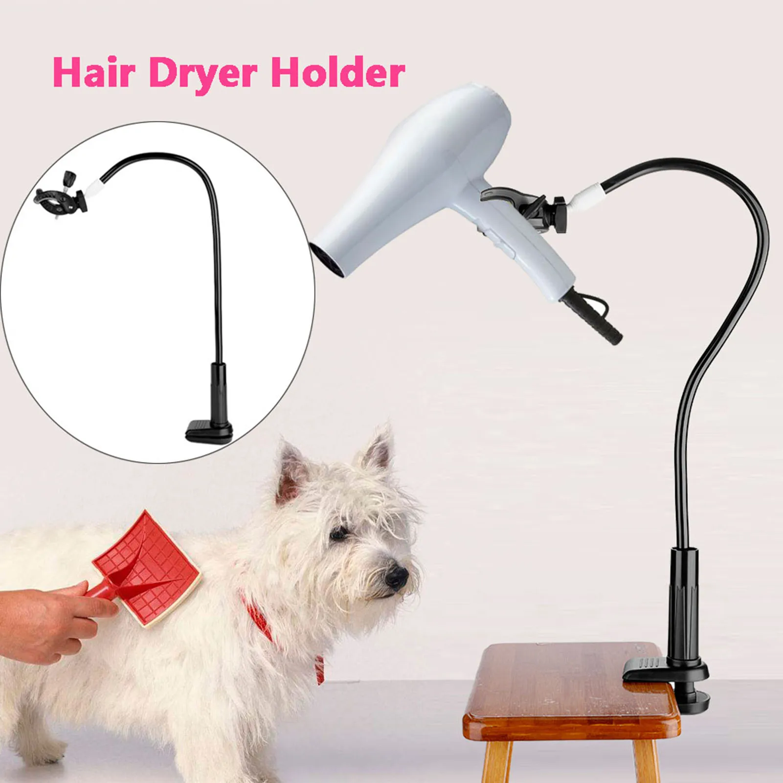 Pet Dog Cat Grooming Table Hair Dryer Clamp Clip Holder 360 Degree  Pet Hair Dryer Clip Pet Grooming Hair Dryer Clamp