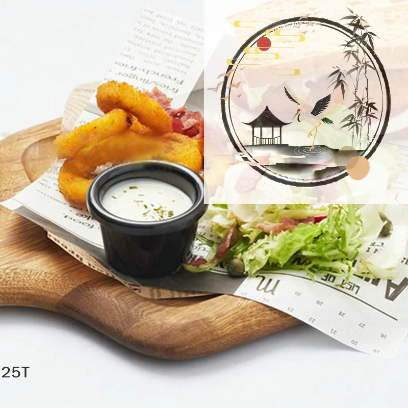 Sauce Bowl Gravy Boats Round Glossy Melamine 6cm 50ml Black Mini Dipping Cup American Tableware for Seasoning Cup