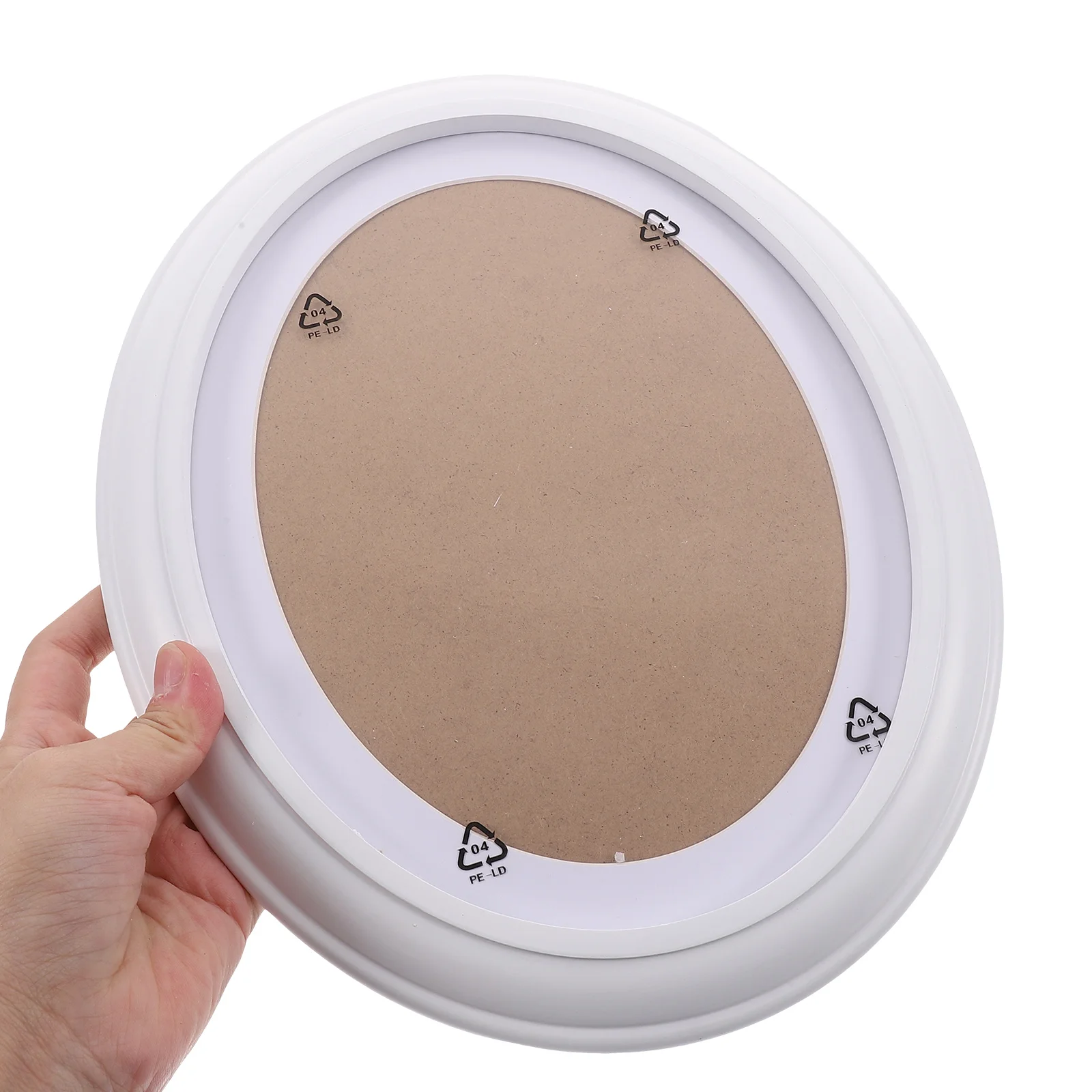 10 Inch Solid Wood Oval Picture Frame Distressed White Wall Hanging Decor Home Decoration For Bedroom Living Room Adults Teens