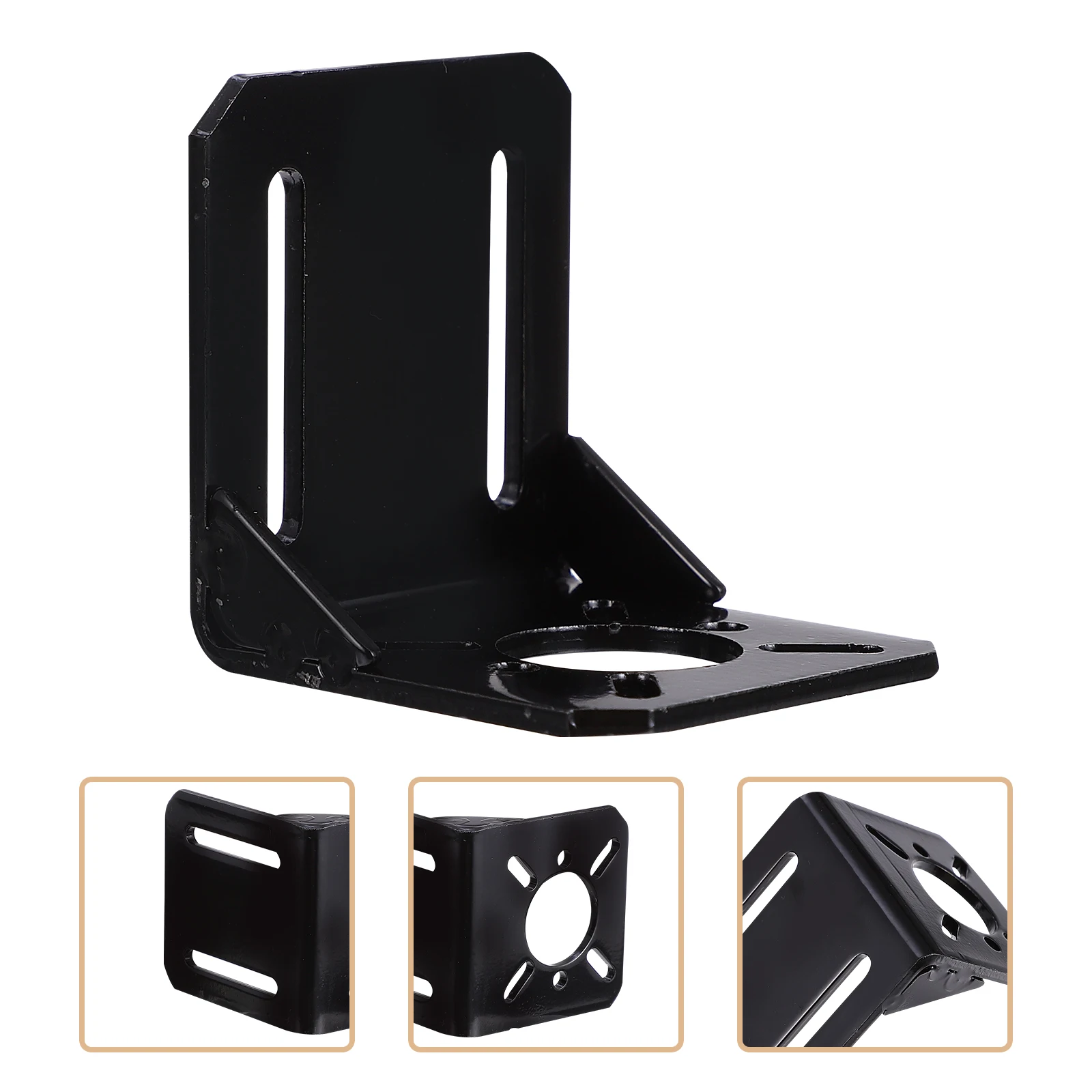 

4 Pcs 3D Printer Motor Bracket Accessories Stepper Holder Black Mount for 750 755 775 795 885 895 Motors 28 35 42 Stepper