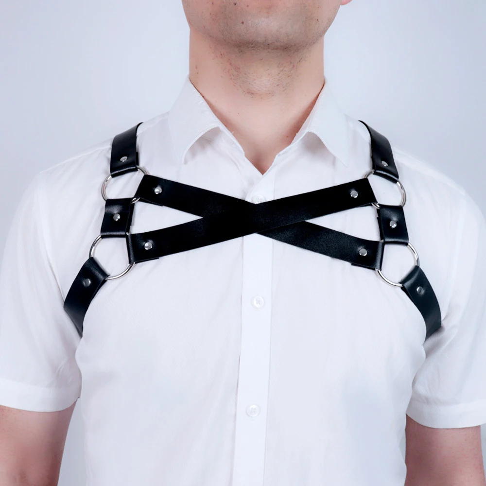 Men\'s Chest Harness Classic Harness Men PU Leather Harness Belt Chest Harness Fetiish For Gay Clothing Body Gear Best Men Gift