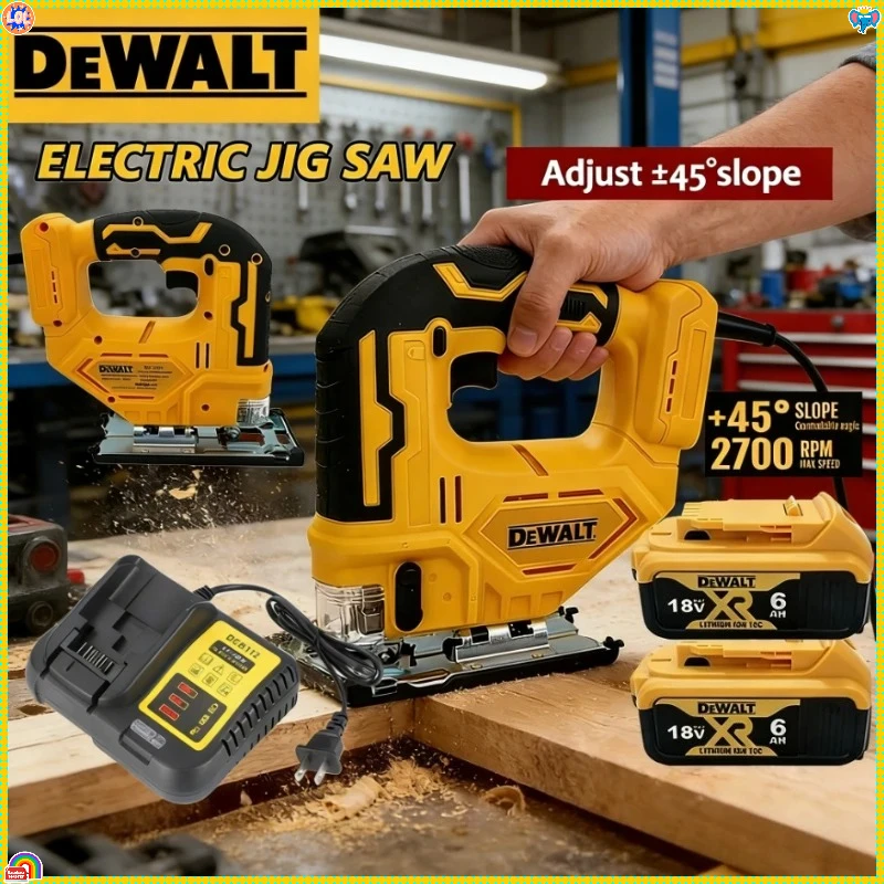 

Бесщеточный лобзик Dewalt 3000 об/мин, аккумуляторный, портативный, многофункциональный, регулируемый, для деревообработки, 18В