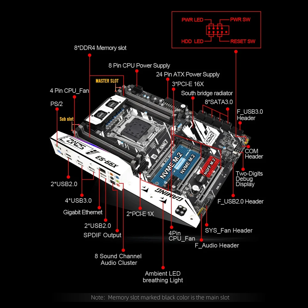 Imagem -04 - Motherboard Grupo Kit Lga 20113 Ecc Ram Suporte Nvme M.2 Ddr4 Ram 2x16 = 32gb e5 2680 Processador v4 X99 s3 X99