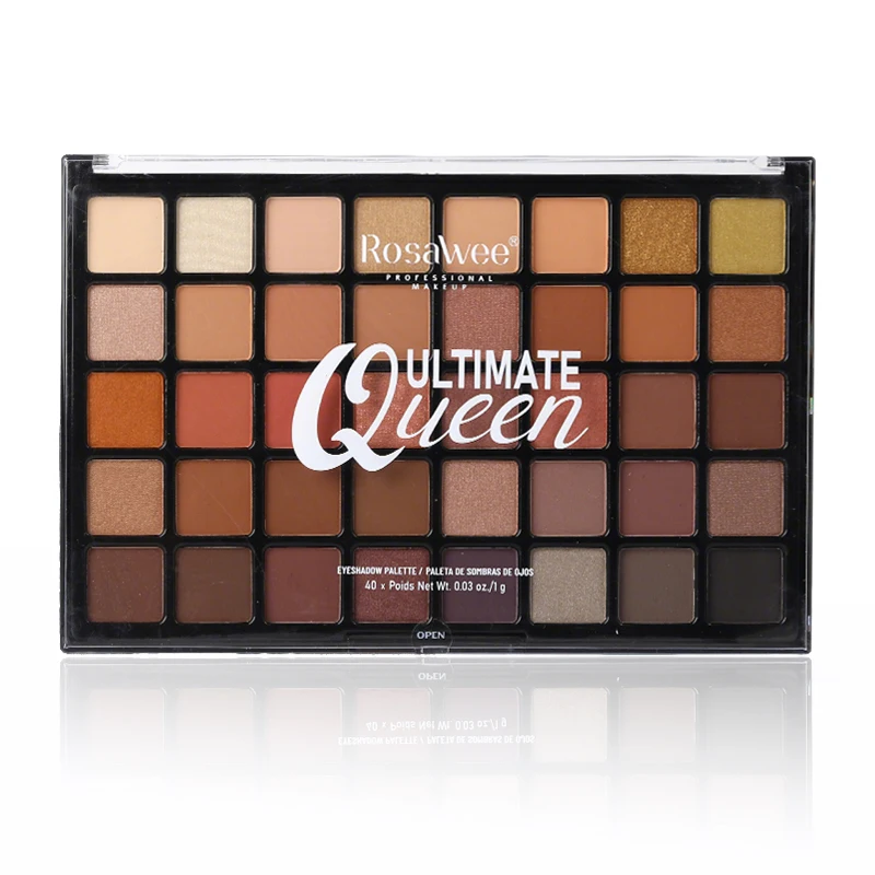 Palette de fards à paupières 40 couleurs – Double texture mate et scintillante, tons terreux marron et macarons, cosmétiques premium pour un superbe maquillage pour les yeux et une palette de maquillage pour les dates quotidiennes, les festivals de musique, les fêtes sur la plage