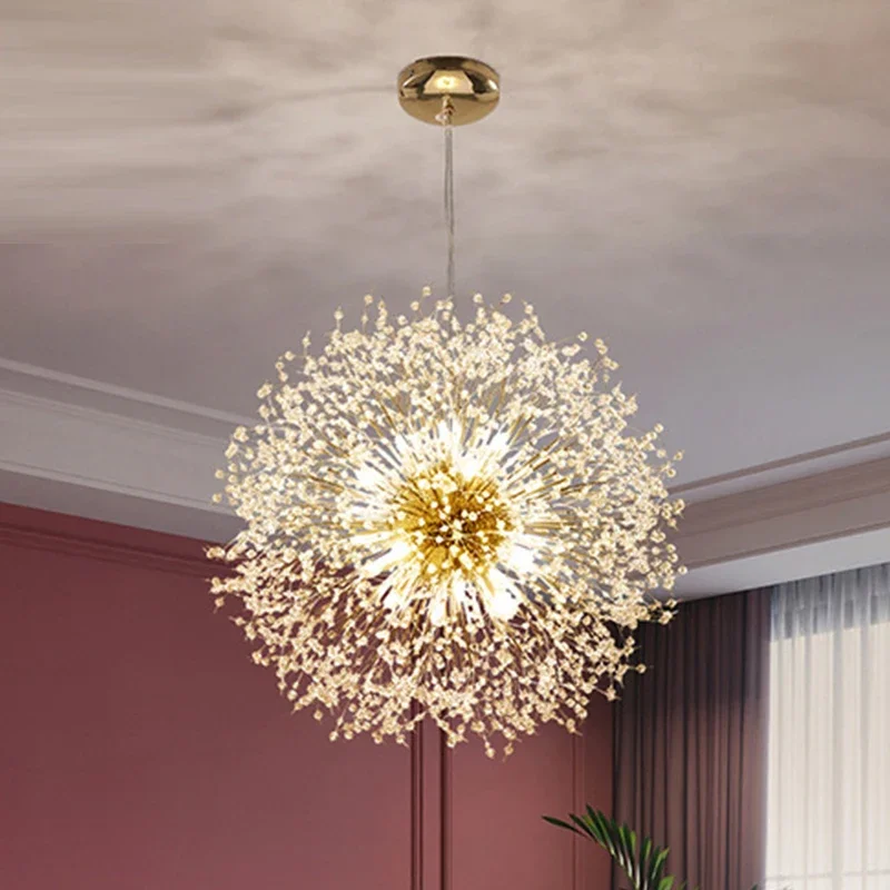 Dandelion Fireworks Pendant Lamp, Crystal Dining Room, Bedroom Lamp, Modern and Simple Bar Counter, Shop Window Pendant Lamp