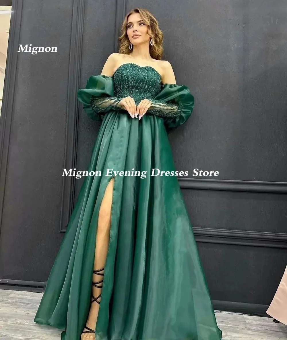 Mignon Satin A-line Lace Sweetheart Prom Gown Evening Ruffle Floor-Length Sequins Formal Elegant Party Dresses for Women 2023