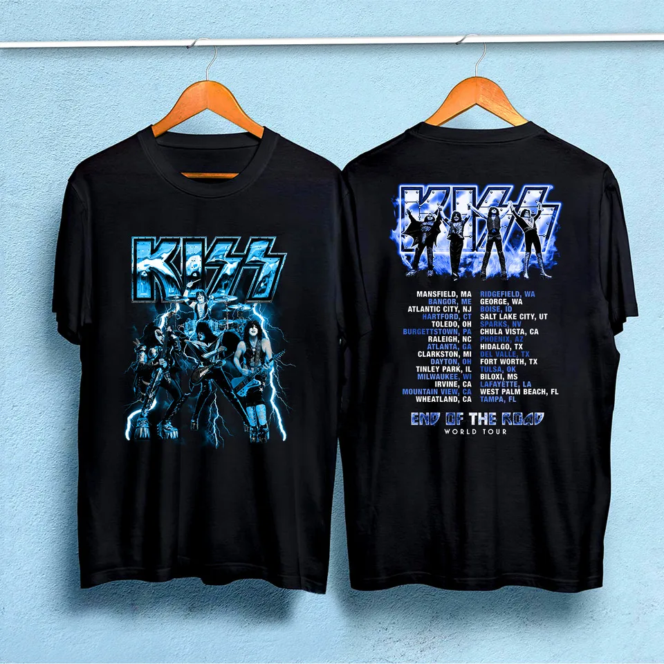 

Футболка KISS End Of The Road World Tour Rock Music, рубашка с надписью «End Of The Road Tour»