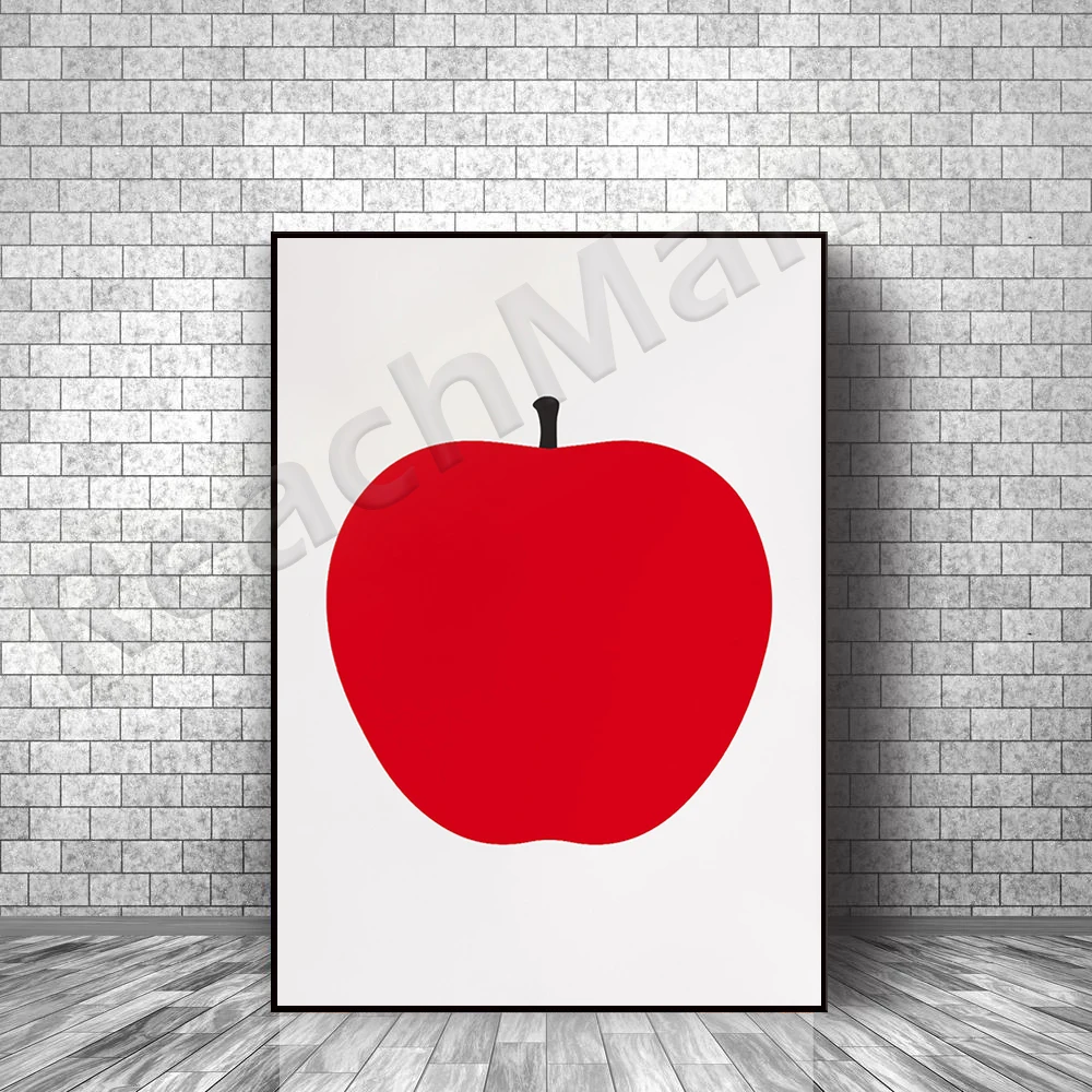 

Enzo Mari, Apple Print, Vintage Poster Printing, Museum Exhibition Art, Minimalist Printing, Modern Wall Art, Bohemian Art