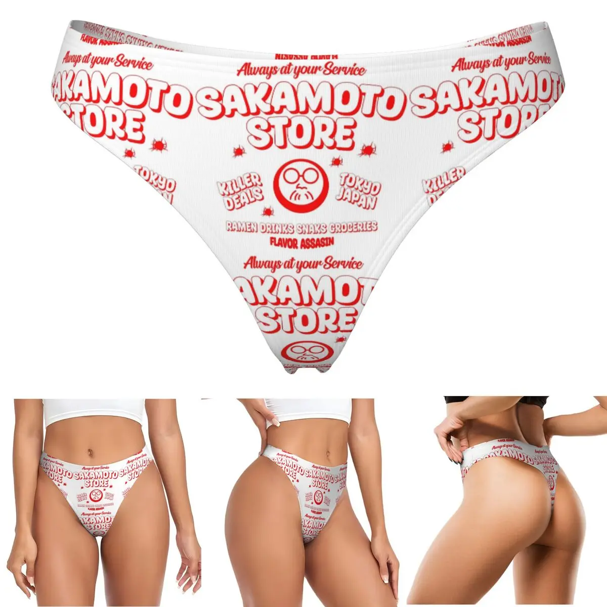 Custom Sakamoto Days STORE G-string Panties Breathable Women Stretch Thongs Comfort Underwear