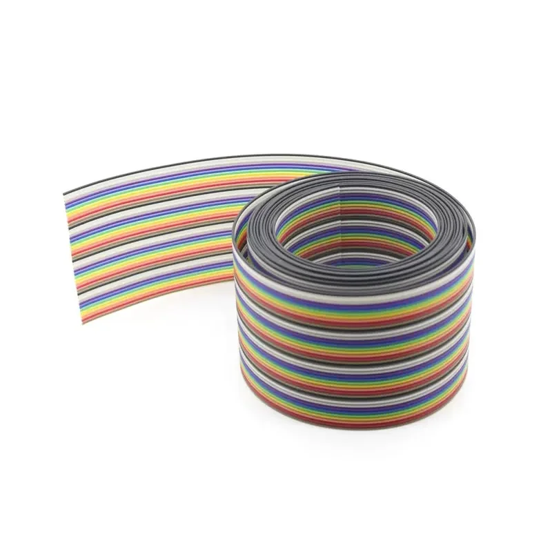 IDE Cable 50P Female to Female FC/FC 50 Pin Color Ribbon Cable IDE Customized Length 2.54 Pitch, 1 Pair (2 Piece)