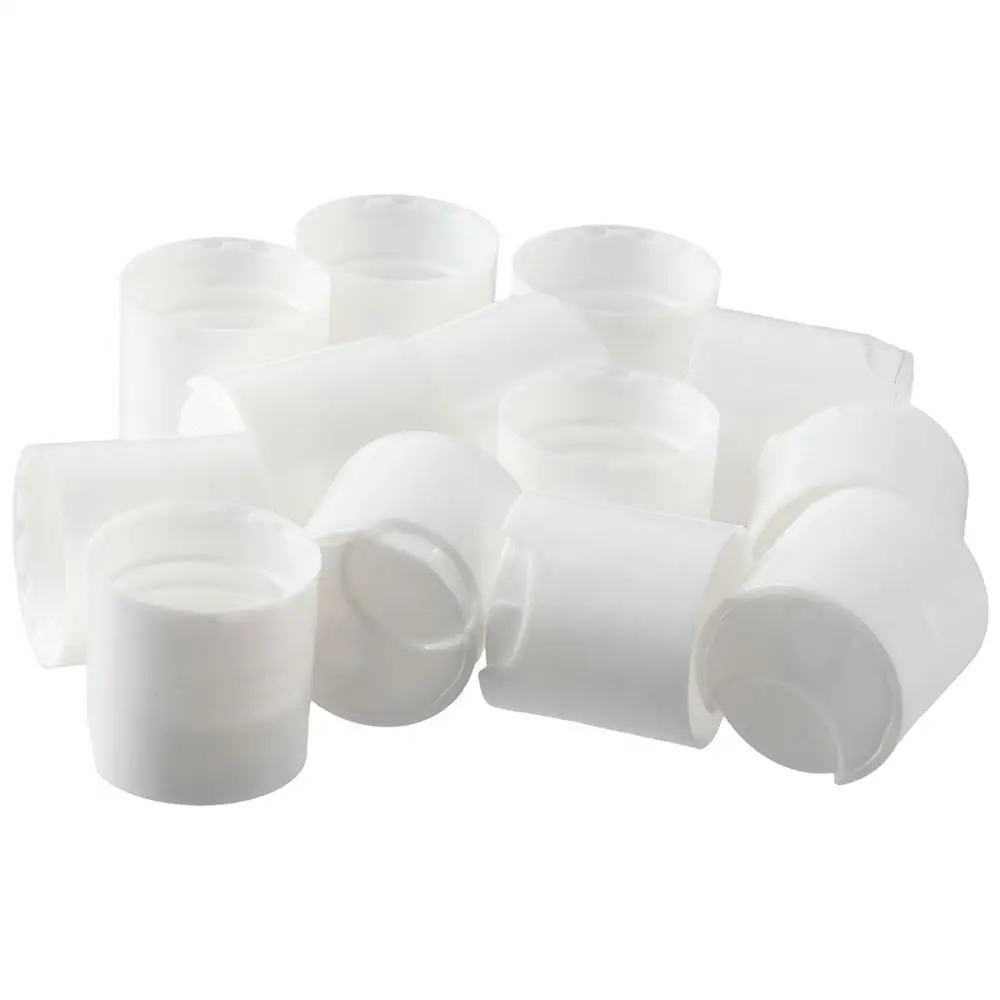 20PCS 28/410 White Press Caps Neck Diameter 28mm Thread Type 410 Disc Top Closures Plastic with .325 Orifices