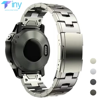 22mm 26mm Titanium Band for Garmin Strap Fenix 7X 7/6 6x Pro 5x Plus Forerunner 965 Quick Release Alloy Metal Bracelet Correas