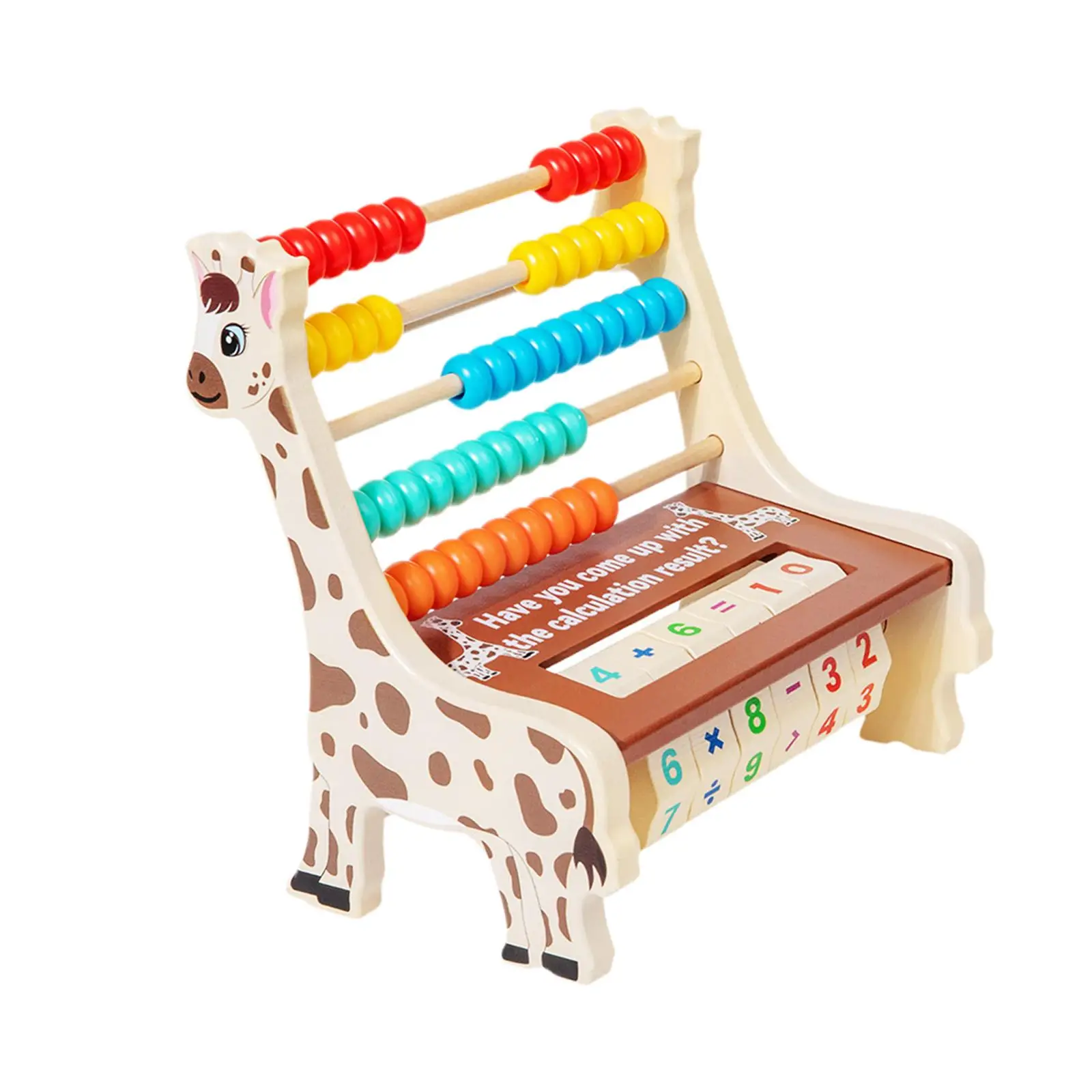 Wooden Abacus Educational Math Game Math Toy Counting Toy for 2 3 4 5 6 Years Old