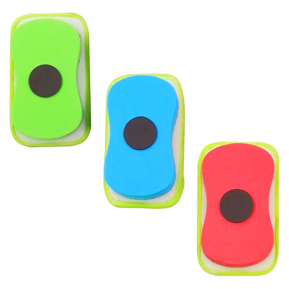 

3 Pcs Eraser Chalk Erasers for Dry Board Accessories Chalkboard Classroom Cleaner EVA Colorful Whiteboard Wiper