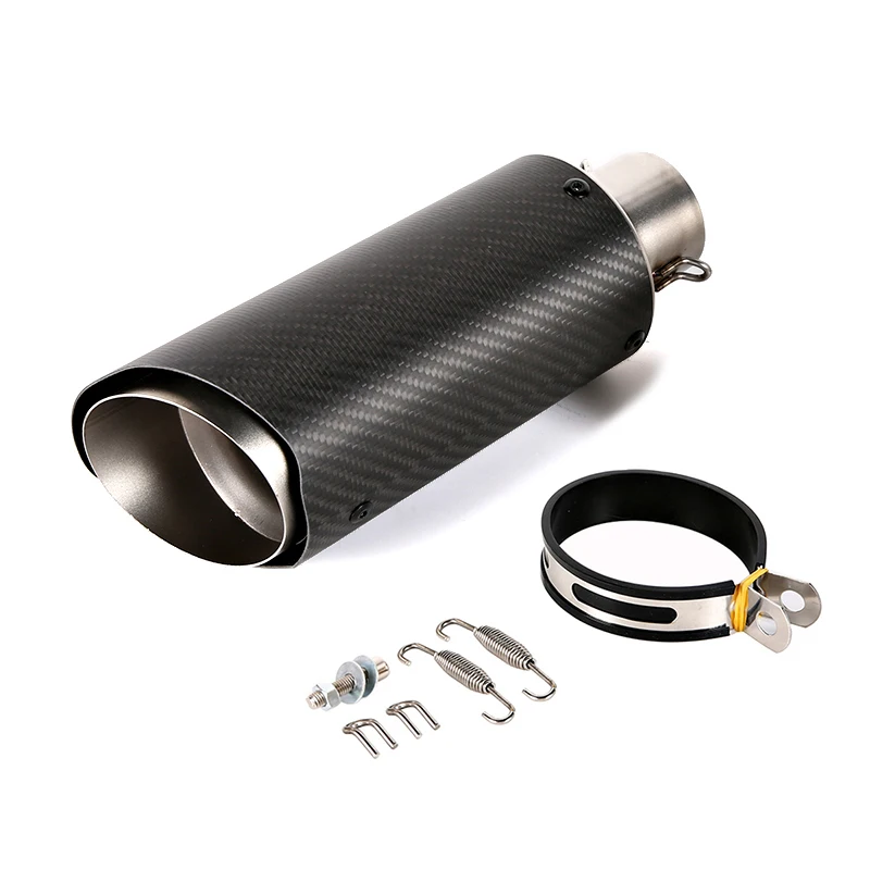 

Универсальный глушитель выхлопной трубы 51 мм/61 мм, глушитель для мотоцикла со съемным глушителем дБ, черный, из углеродного волокна, для внедорожника