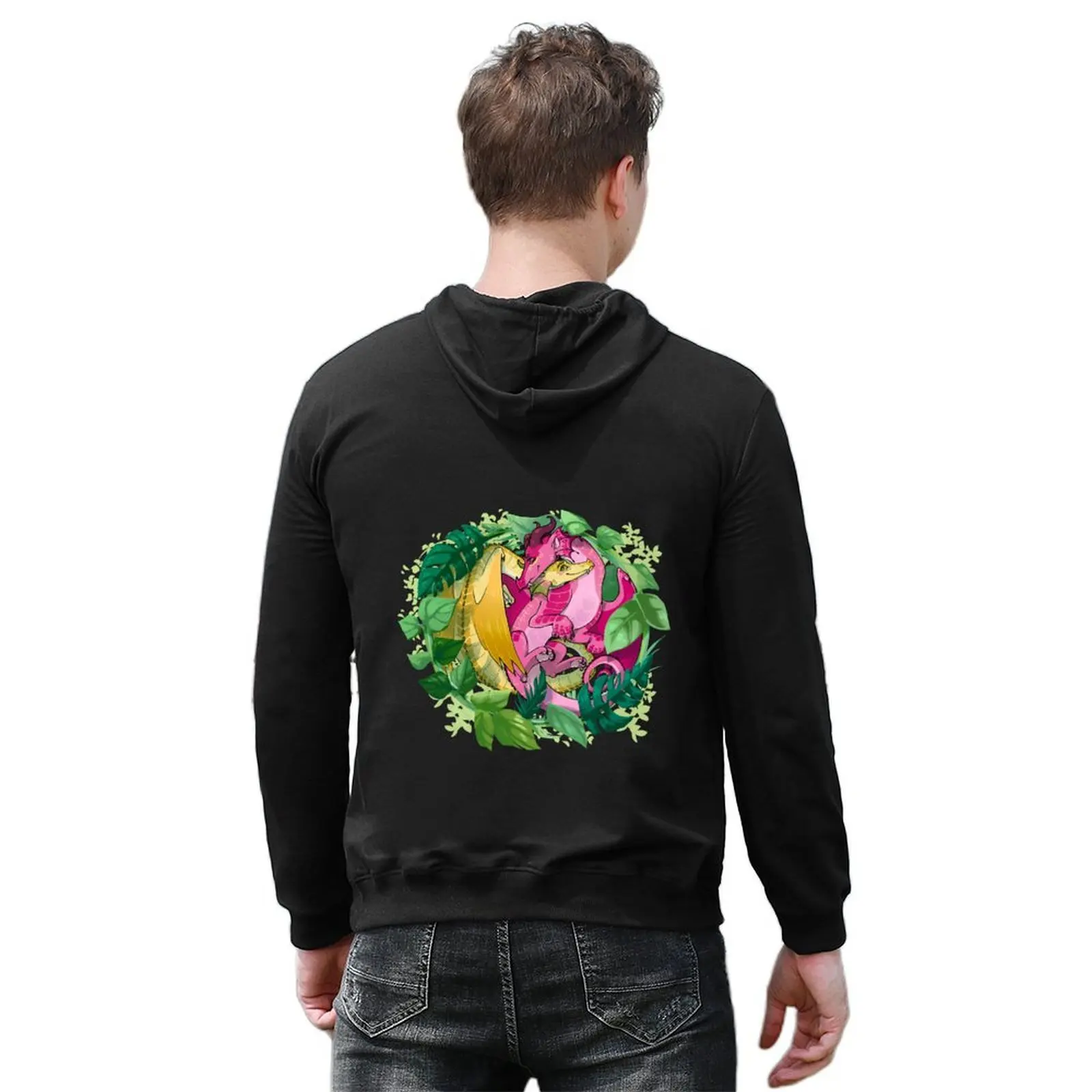 Asas de fogo-jambu e abacaxi moletom com capuz estilo japonês roupas masculinas roupas de outono roupas masculinas novas em moletons e blusas