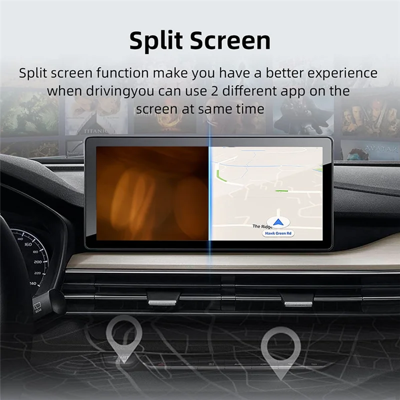 

-ESTR Wireless Carplay Android Ai Box Wired To Wireless Carplay Android Adapter Octa-Core 4G+64G Plug And Play