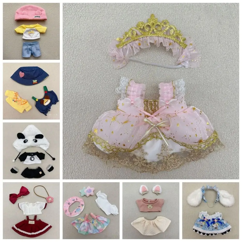 Dress Up 20cm Cotton Doll's Clothes Lolita Doll Clothes Doll Lolita Dress Fashion Lovely Star Doll Clothes Toy Accessories