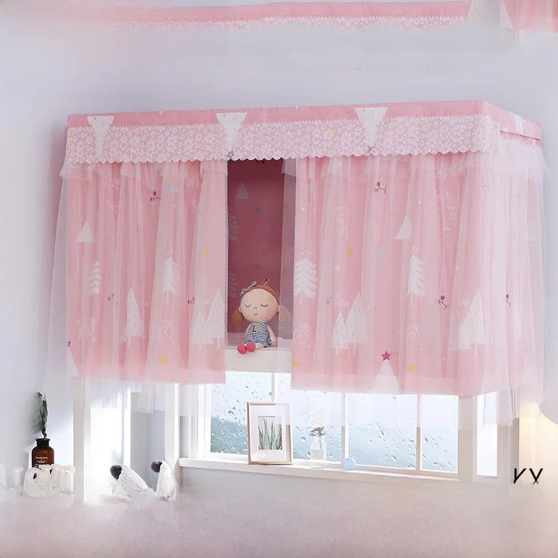 

Student Dormi Bed Curtain Mosquito Net Blaout Curtain Inteated Design Upper Bunk Bed Single Room Men's Sle Fairy Be...