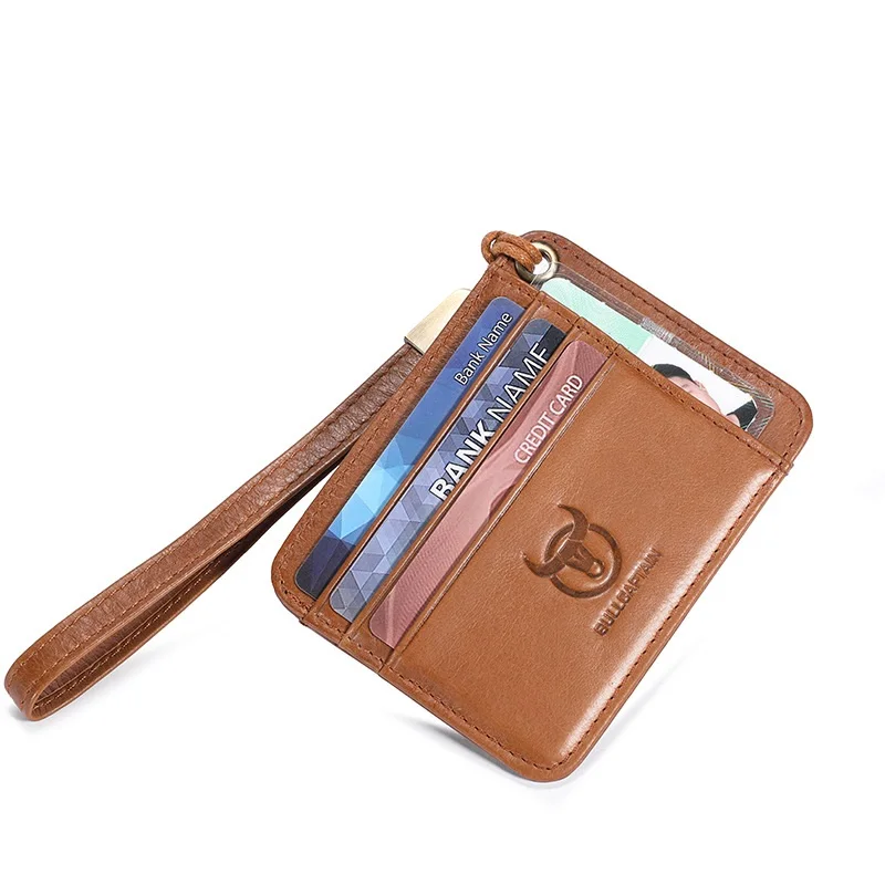 Dompet kartu kulit sapi, dompet kartu antik, pemegang kartu ID kredit RFID, dompet kulit sapi, dompet slot kartu banyak, dompet uang antik