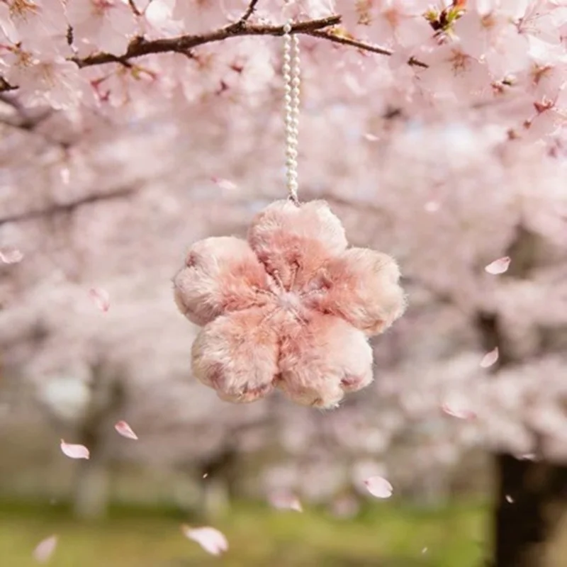 

2026 New Sakura Series Healing Plush Doll Pendant Keychain Cute Girl Gift for Girlfriend Bag Decoration SS
