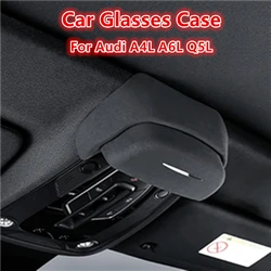 For Audi A4L A6L Q5L Car Glasses Case Organizer Suede Sunglasses Storage Box Car Roof Sunroof Glasses Box Glasses Holder Storage