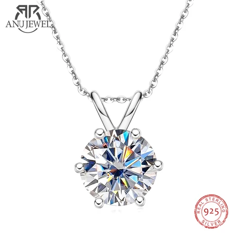 D Color Moissanite Pendant Necklace