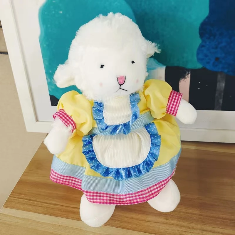 25CM Nette Schafe Plüsch Spielzeug Dress Up Puppe Wolf Haut Lamm Blume Rock Krankenschwester Gekleidet Schafe Kawaii Stofftier geschenke Für Kinder