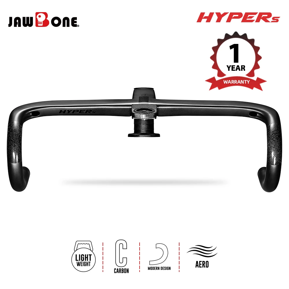 JAWBONE HYPERS Carbon Road Bike Handlebar Ultralight Full Inner Cable Bicycle Handle Bent Bar Cycling Product Bike Accessories