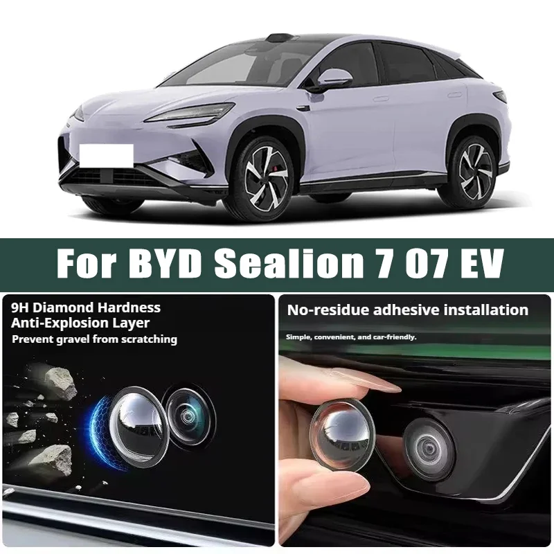 

Car Camera Lens Protector 2PCS Rear View Camera Cover 360° Protection Anti Scratch Waterproof For BYD Sealion 7 07 EV