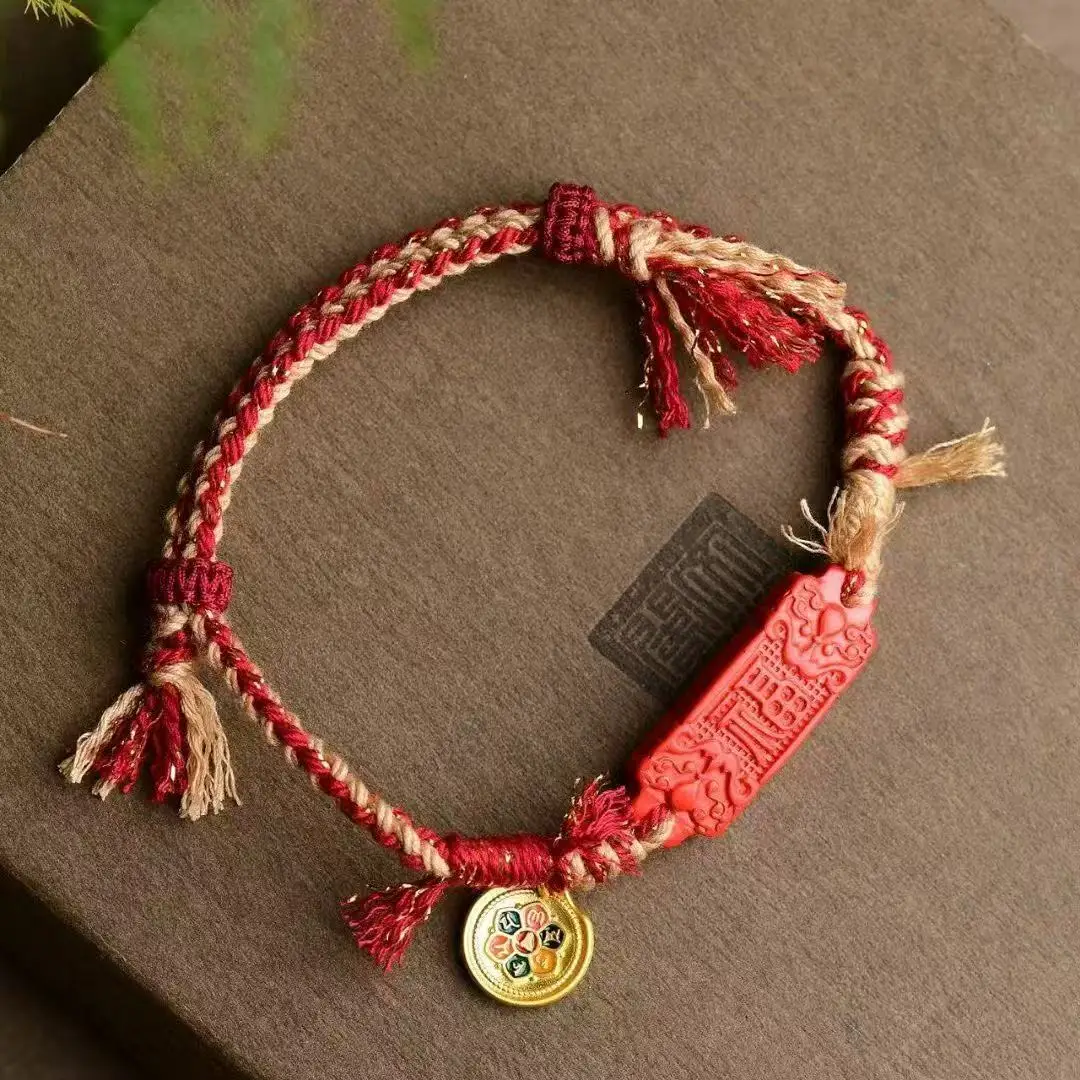 

New Rope Chain Matched With Zhusha Fuzi Brand Hand Woven Transport Women Holiday Gifts