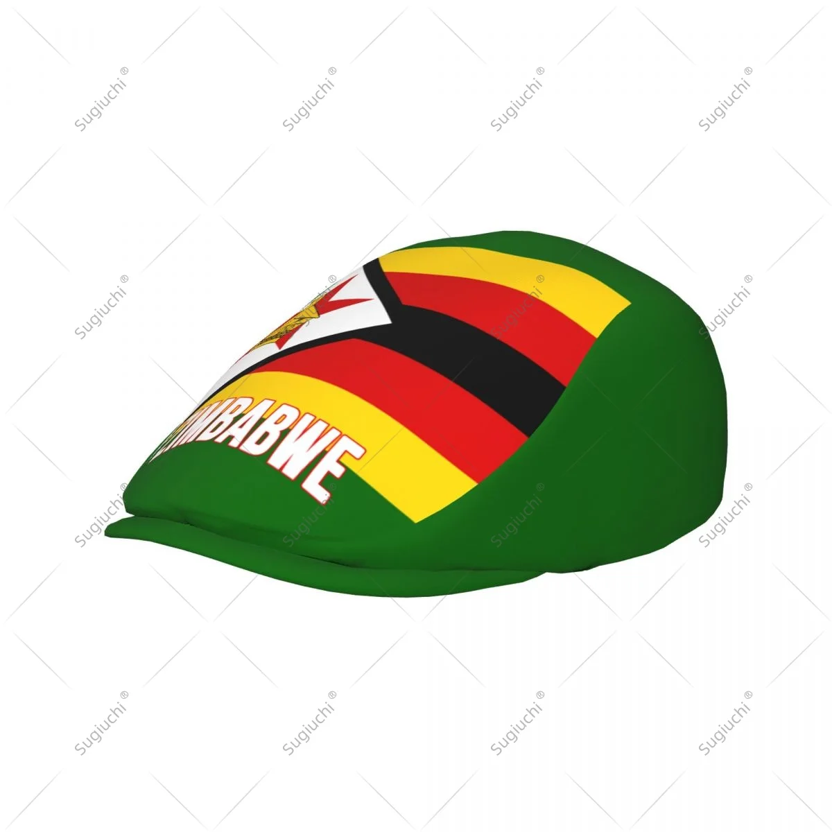 Forward cap Zimbabwe Flag Men Women Flat Newsboy Driving Hat Cap Short Brim for Driving Daily visors hat
